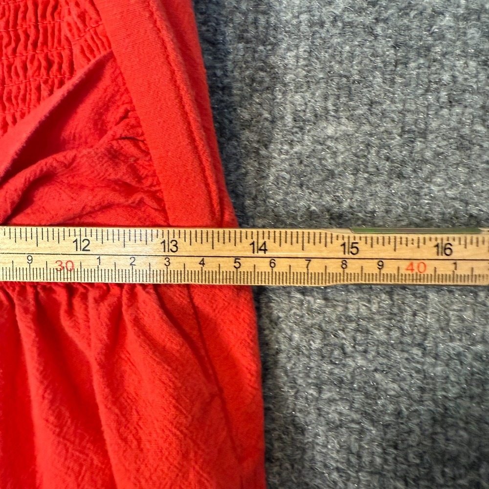 Free People Ruffle It Up Red Midi Dress size Medium - Picture 6 of 9